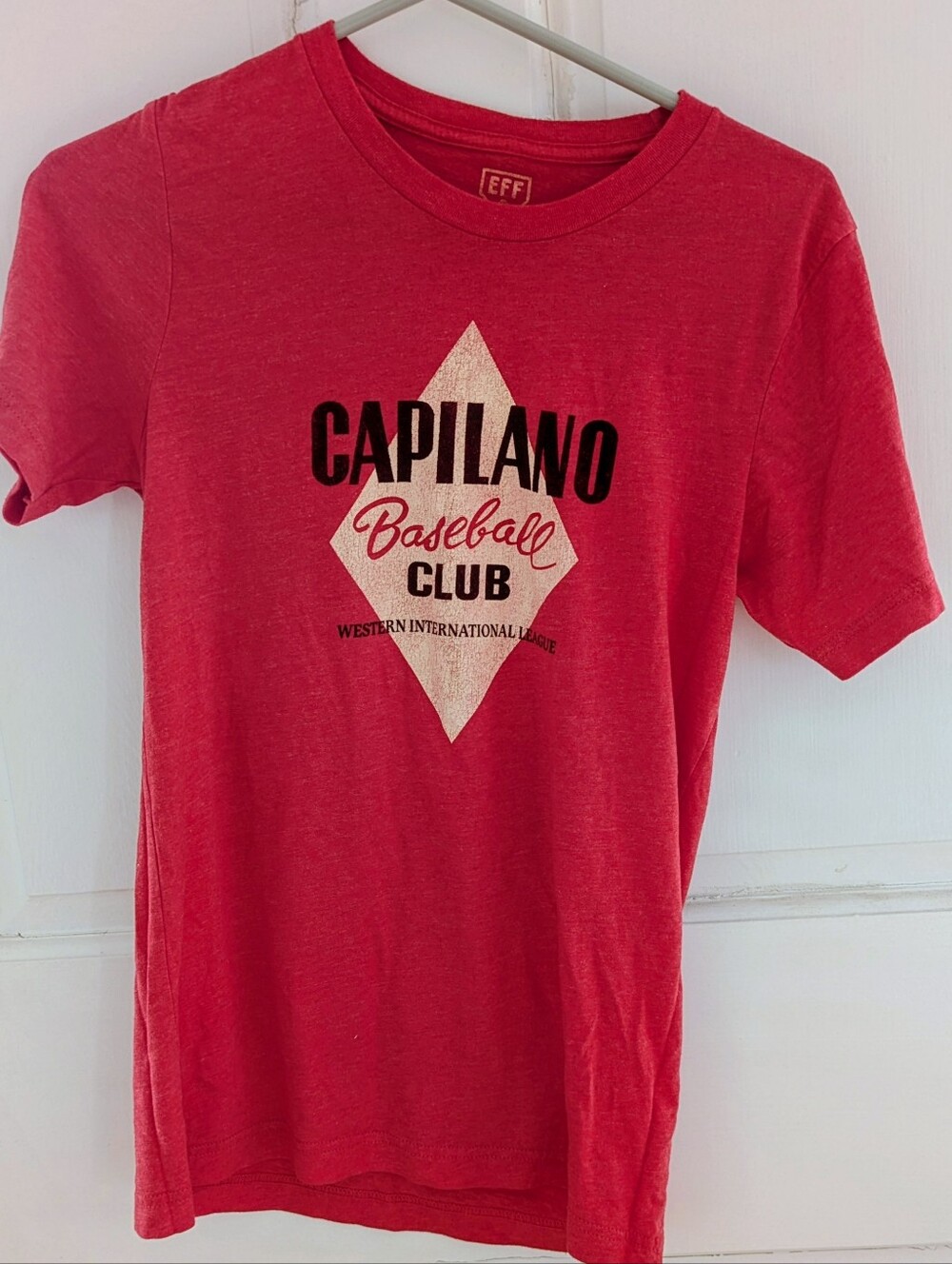 Ebbets Field Flannel Capilano Baseball Club Red Graphic Tee, Mens Small